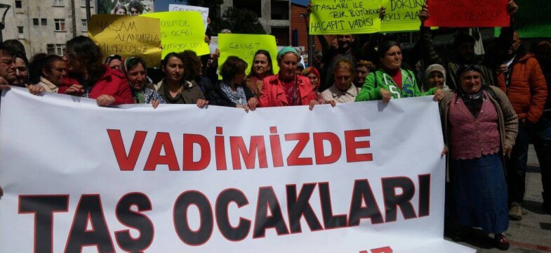 Pazar Haçapit Köylüleri Taş Ocağına Karşı