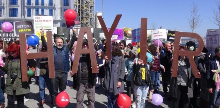 Yaşam alanı savunucularından ‘Hayır de bahar gelsin’ eylemi