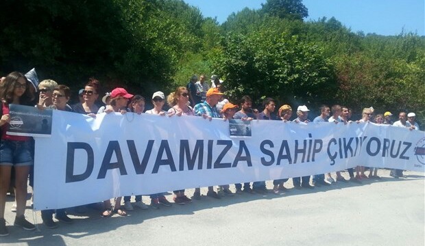 Amasra Yüzme Maratonunda “Temiğe Hayır”  Pankartı Toplatıldı