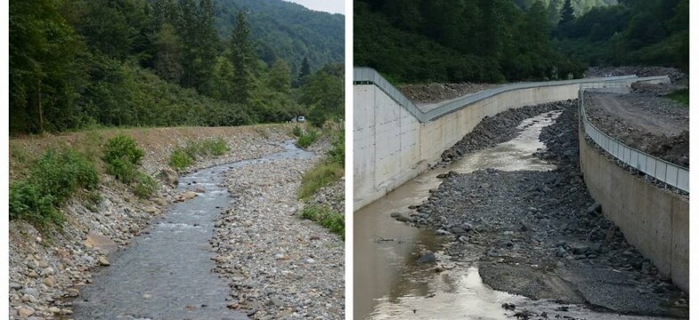 Trabzon Galyan Vadisi’nde Dere Islah ve HES Projeleri Vadiyi Yok Ediyor
