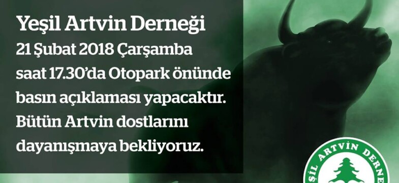 Artvin 15-16 Şubat Direnişini Anmak için Basın Açıklaması Yapacak