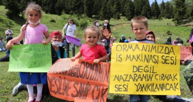 Düzköy, Ormanların Kesilmesine ve Ranta Açılmasına Karşı Basın Açıklaması Yaptı