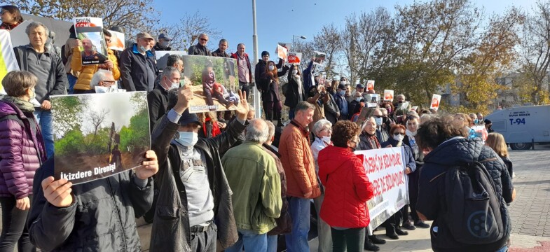 İkizdereliler yıkımı protesto etti