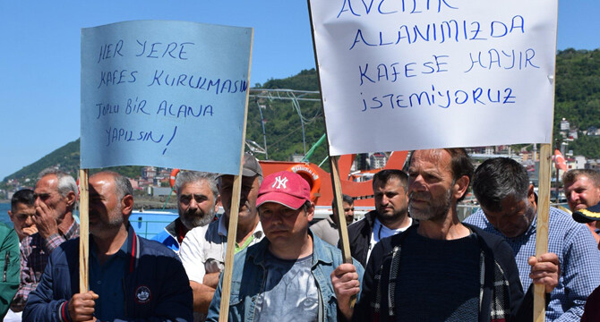 Trabzonlular, ‘Kafes Balıkçılığı Projesi’ne tepki gösterdi