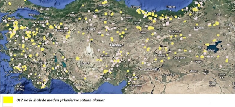 318 bin hektar alan madenlere verildi